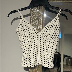 Black and White Polka Dot Camisole